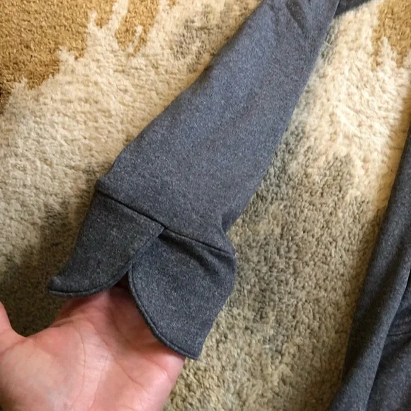 Deso Gray Long Sleeve High Neck Pullover Hoodie Sweater Size XS - Picture 3 of 10